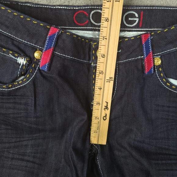 Googi Jeans Womens Size 3/4 Blue (29x32.5) Embroidered Detailed Denim - Picture 12 of 16